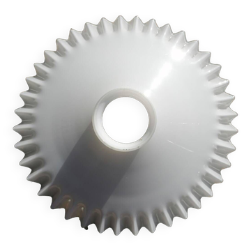 Abat jour suspension en opaline dentelée vintage blanche