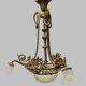 Louis XV style chandelier in bronze and frosted glass 20th century