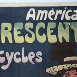 American crescent cycle bike poster signed Misti Litho Stars & Stripes lune 1898 litho