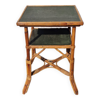 Vintage rattan side table