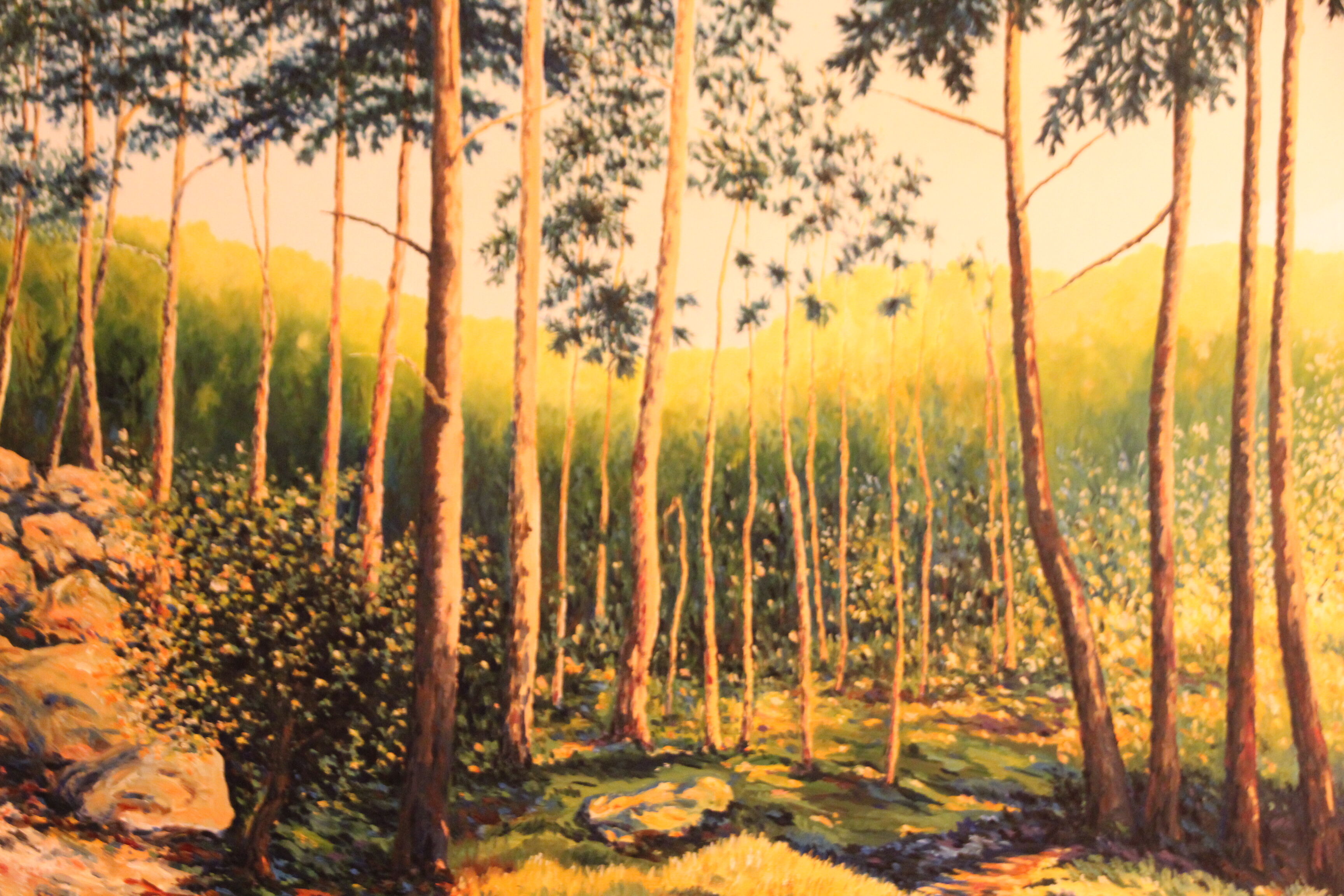 Forest of Fontainebleau painting Impressionist Landscape Oil on canvas Signed