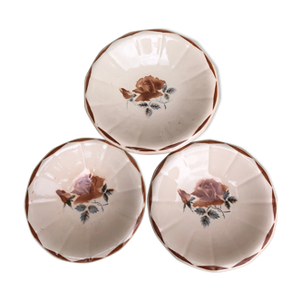 Set of 3 serving dishes Digoin Sarreguemines