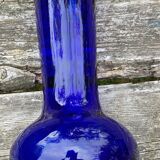 Blue glass vase