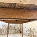 1950s pine and oak farmhouse table with multiple drawers