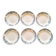 6 soup plates, iron earth, Longchamp, mid-20th century