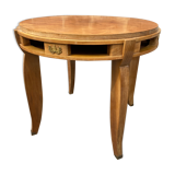 Art Deco pedestal table walnut 1950