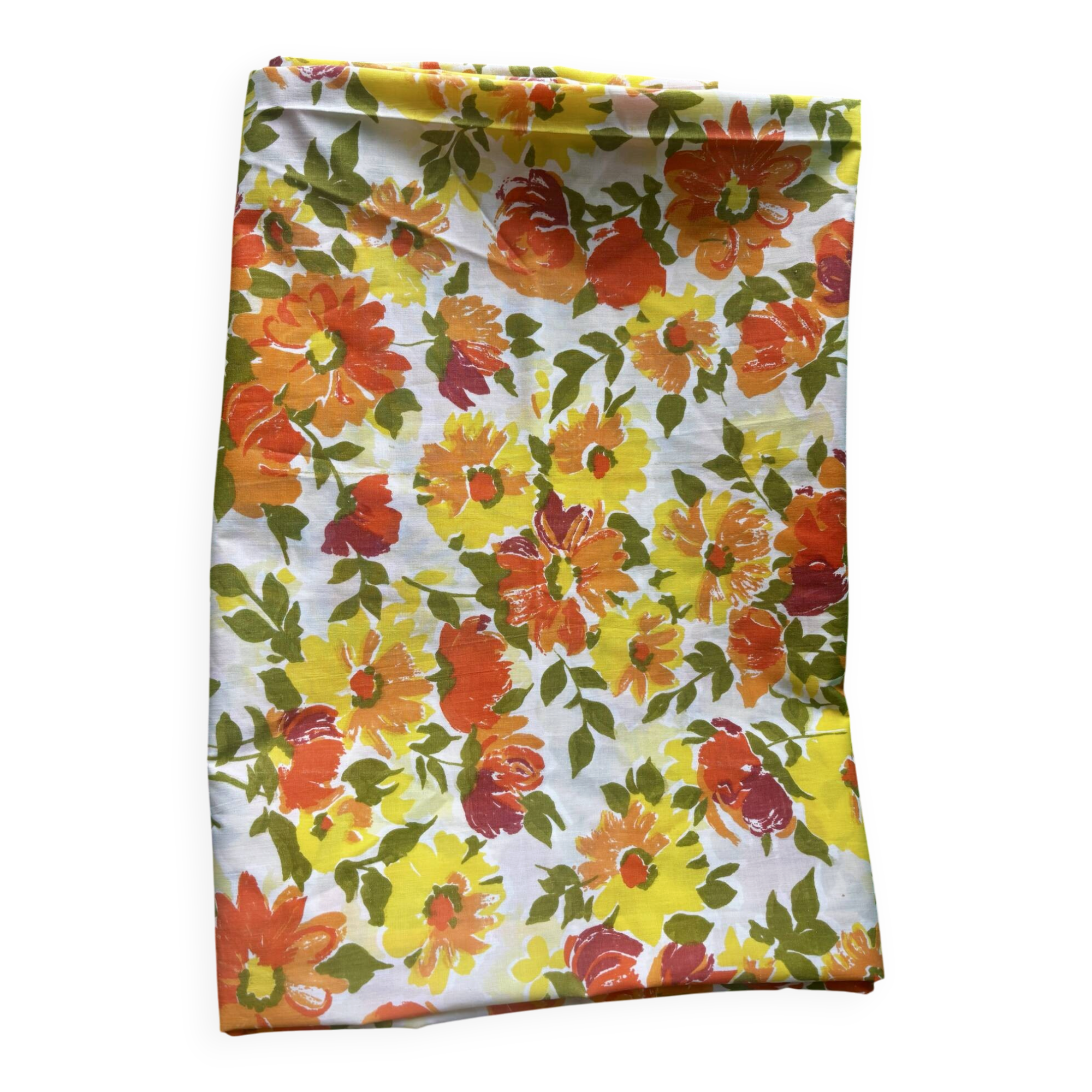 Superb vintage floral printed bolster cover from the seventies.