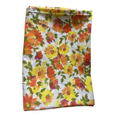 Vintage superbe housse de traversin imprimé fleuri seventies