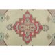 1970s Vintage Turkish Oushak Handmade Wool Cotton Cream Area Rug 150x205