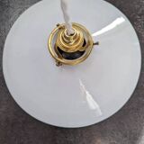 Old hanging lamp in white opaline Art Deco 1930 Ø 24.7 cm