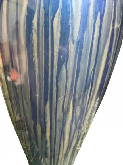 Blue ceramic table lamp base