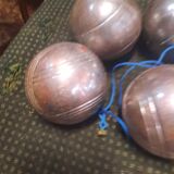 6 anciennes boules de petanque