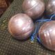6 old pétanque balls
