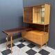 Jitona cabinet with desk two tone wood 1960s