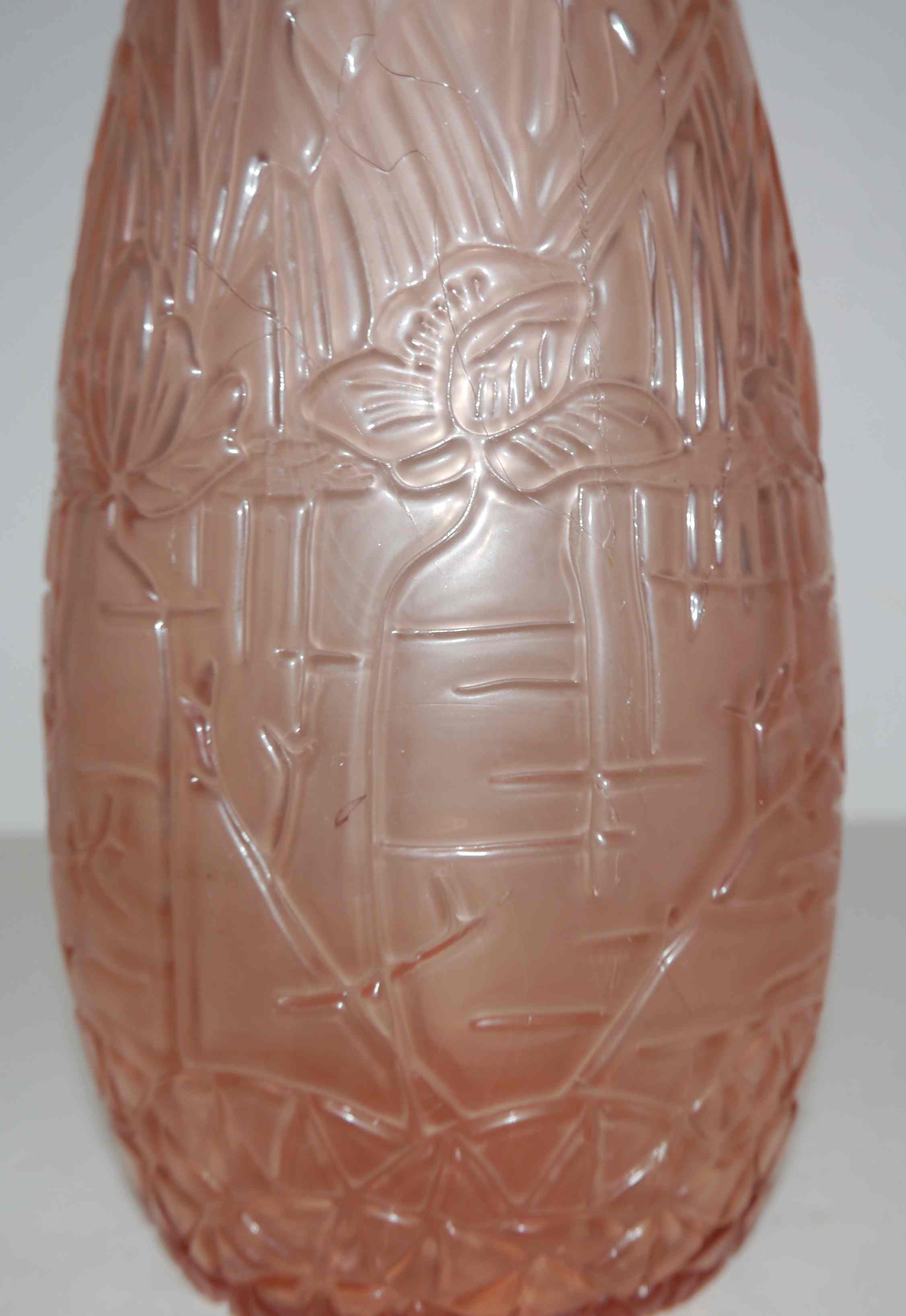 Orange art deco vase 30s
