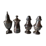 Silver pepper salt shakers