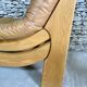 Leather and wood lounge of the Maison Regain 1950s/60s