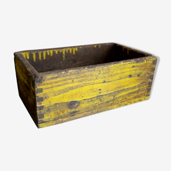 Vintage wood box patinated