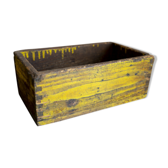 Vintage wood box patinated