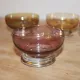 Set of 6 vintage multicoloured glass dessert bowls – 1970s
