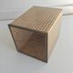 Cache-pot en verre et cannage