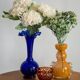 Blue mid-century vase with frills, Europe, 1960s