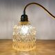 Vintage amber glass globe lamp
