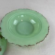 Bonbonnière opaline vert jade