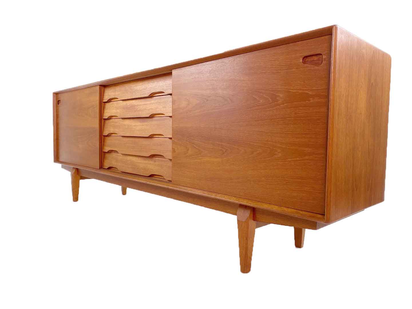 Vintage teak sideboard by Henry Rosengren Hansen for Skovby Mobelfabrik 1960s