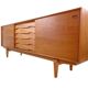 Vintage teak sideboard by Henry Rosengren Hansen for Skovby Mobelfabrik 1960s
