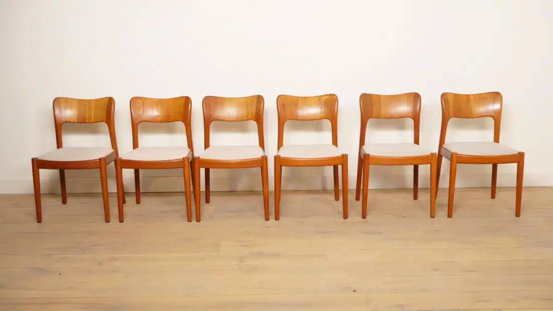 6 x dining chair | John Mortensen | Niels Koefoed | Model Ole | Teak