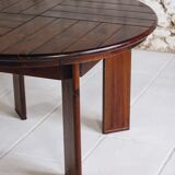 Extendable table and 5 chairs by Silvio Coppola, 1970.