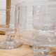 Set 4 coupes  verre bullé