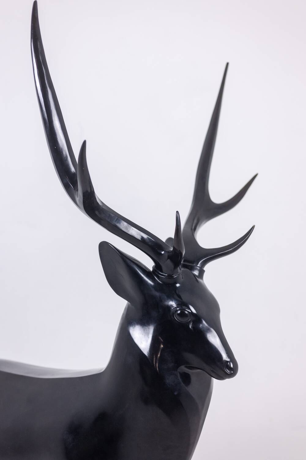 François Pompon. Deer, life-size bronze sculpture. 2006 edition