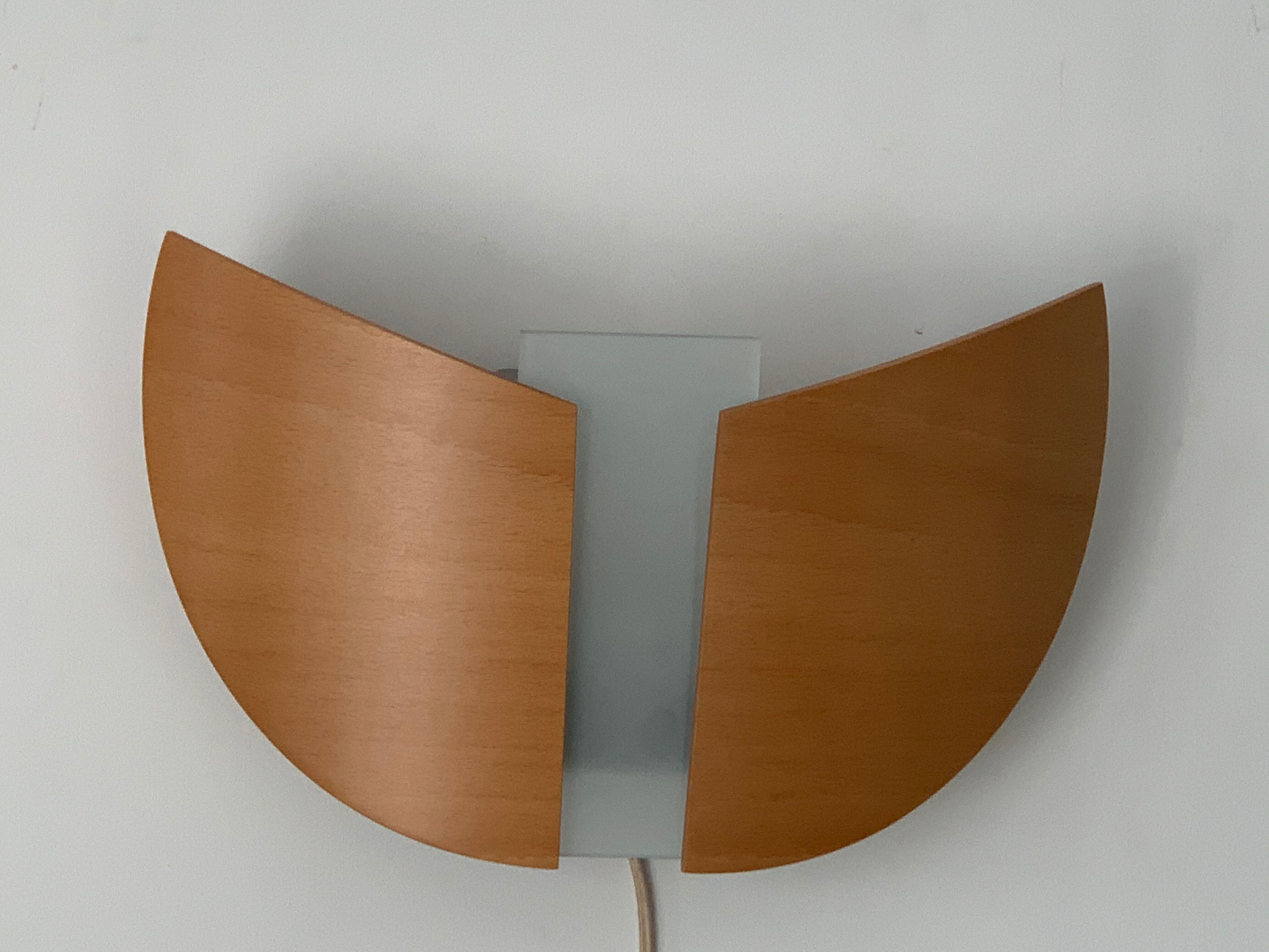 Pair of wooden sconces Lucid 1980