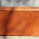 Sofa club leather 3 places buttoned back finish studded and velvet