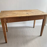 Patinated wooden farmhouse table