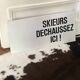 Plaque métal vintage signalisation ski