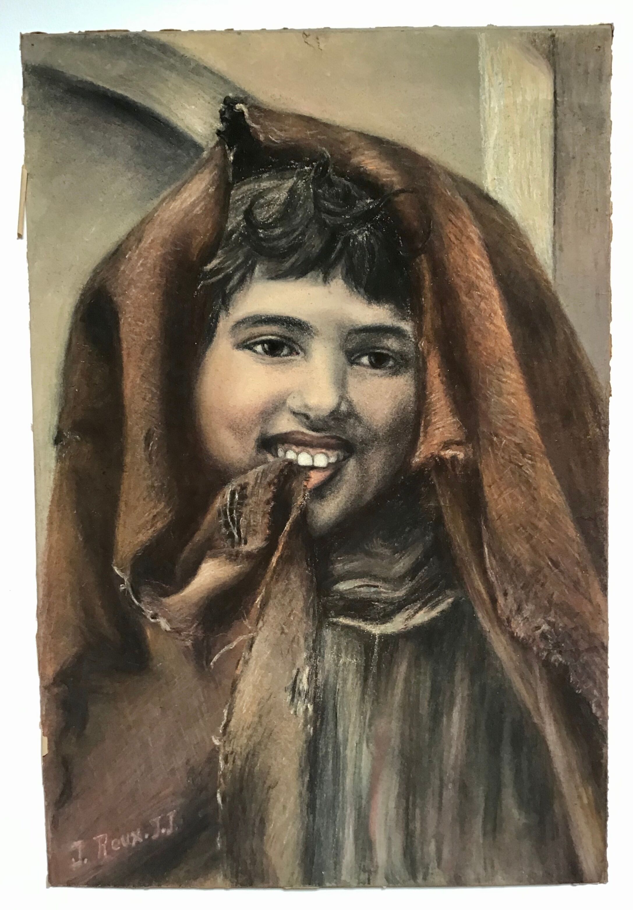 Portrait of a girl signed J Reux JJ