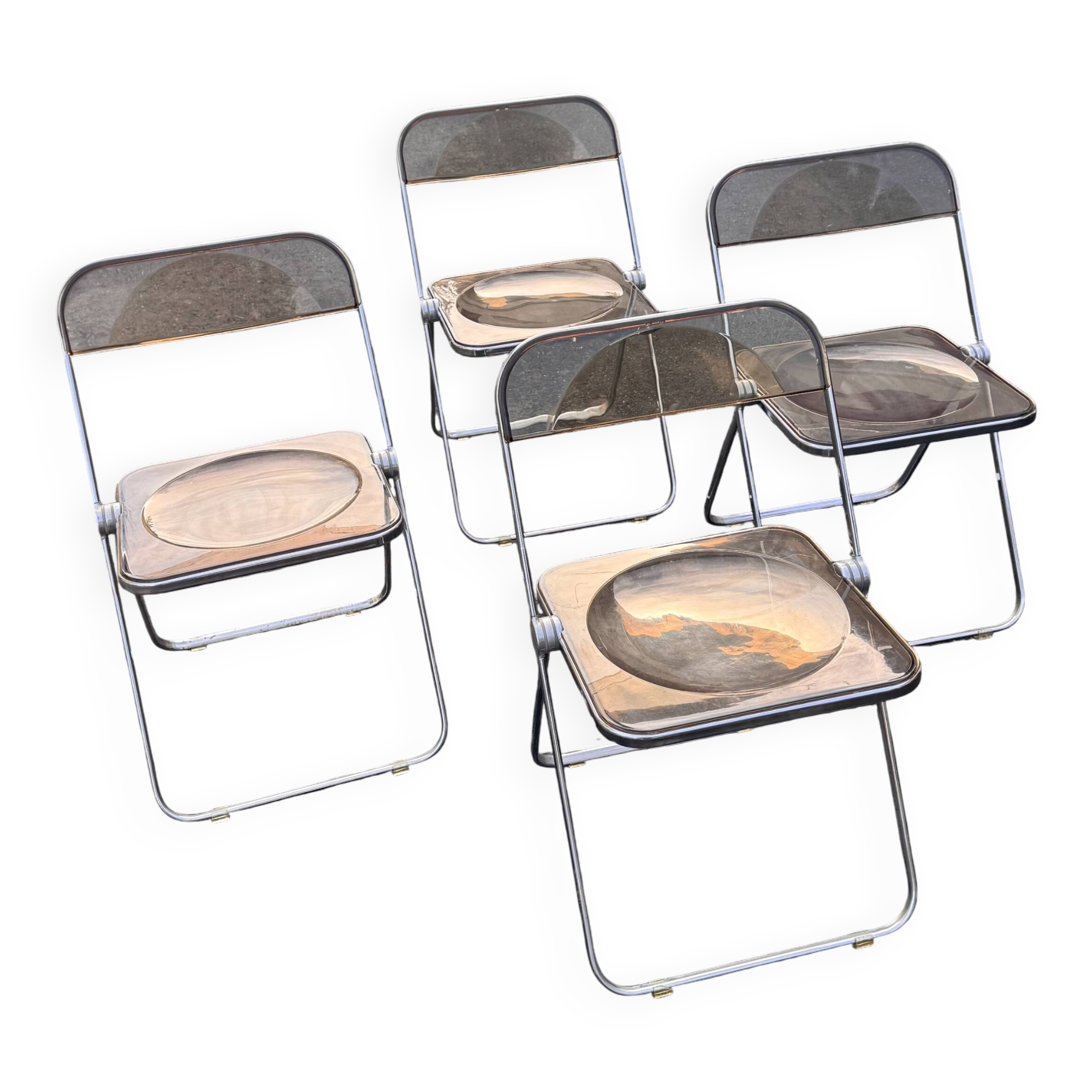 Suite de 4 chaises Plia - Giancarlo PIRETTI