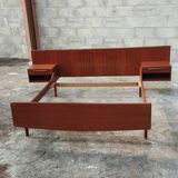Vintage teak bed 2 places