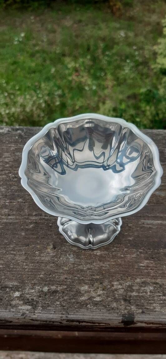 8 vintage stainless steel ice cream cups from Jean Couzon, France