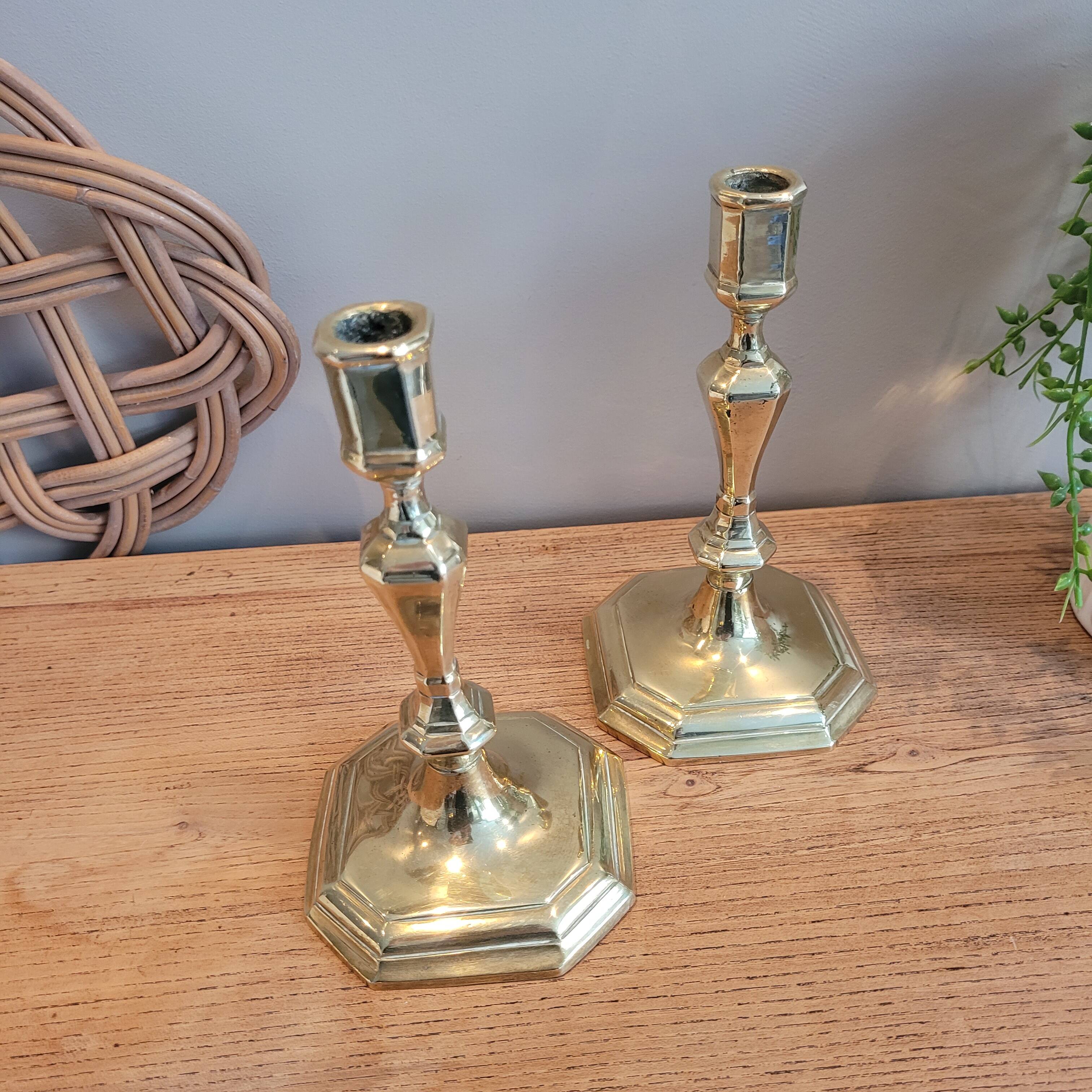 La Redoute x Selency pair of brass candle holders 03