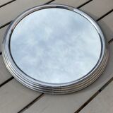 Round art deco mirror tray