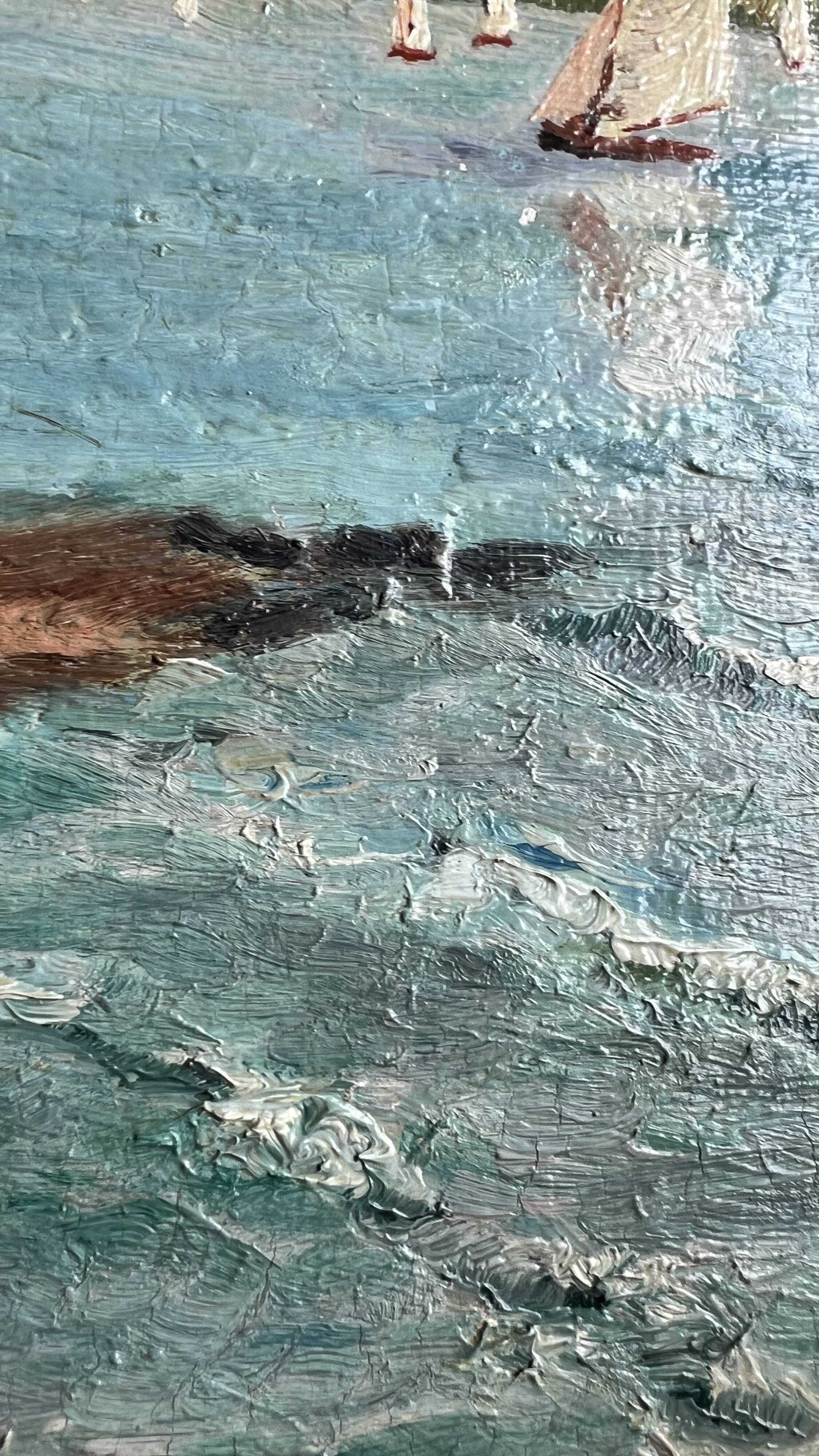 Painting, oil on canvas, signed, impressionism 1930s