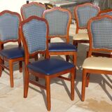 9 merisier solid wood style high chairs variegated