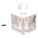 Cubic table or postmodern accent lamp in lucite, Italy, 1970s