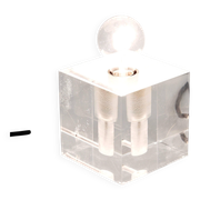 Cubic table or postmodern accent lamp in lucite, Italy, 1970s