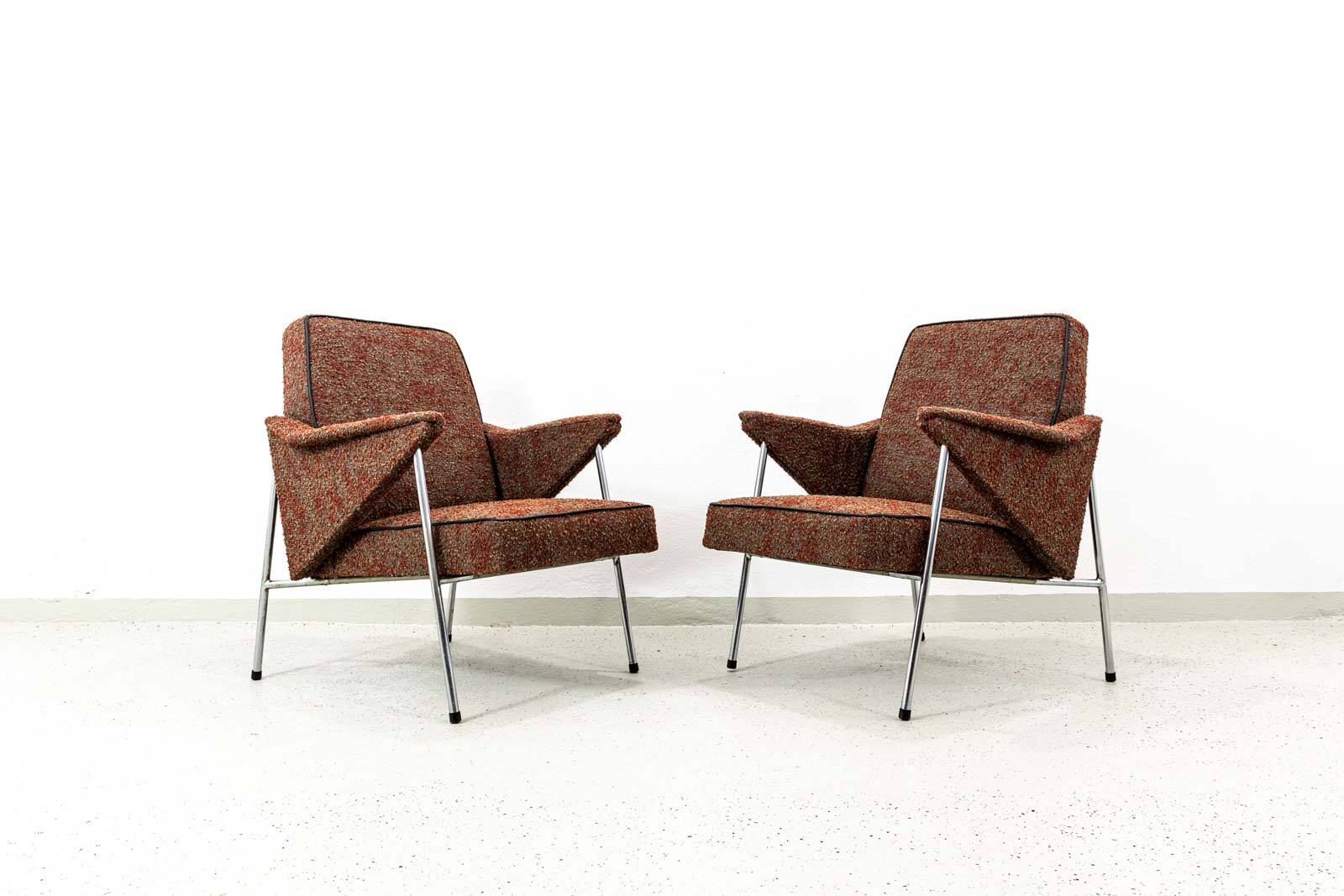 Vintage Armchairs “Bat” Poland, 1960’s, Set Of 2
