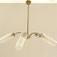 Transparent glass chandelier conical shape painted metal stucture